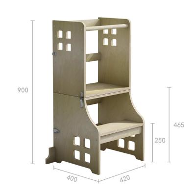 China PANEL Nashow LMLT-014 Convertible Learning Tower Wooden Toddler Kitchen Aid Step Stool for sale