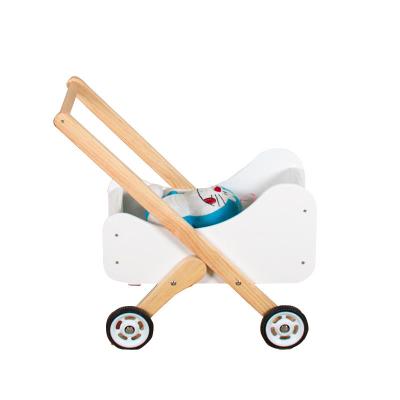 China Nashow LMCA-003 Toddler Furniture Doll Pram Play Cart Solid Wood Child Toy for sale