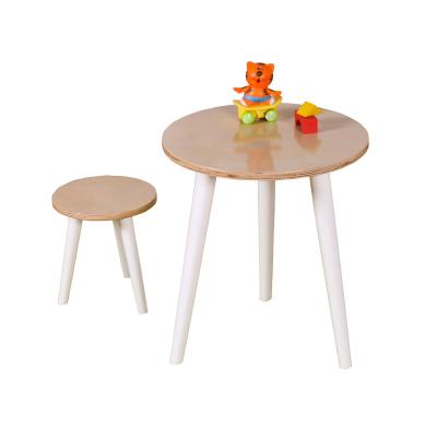 China Durable+Multifunctional+Safety Materials Nashow LMMS-029 Round Stool and Wooden Table Kids Furniture Montessori Furniture for sale