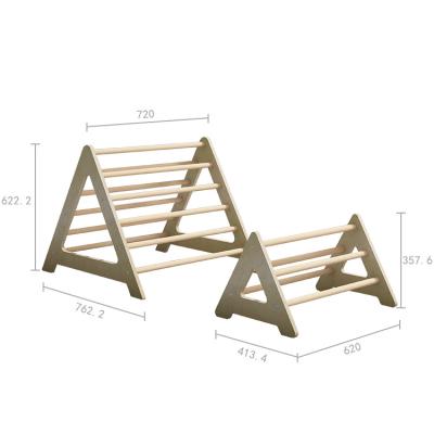 China Durable+Multifunctional+Safety Materials Nashow LMGP-001 Furniture Children Triangle Wooden Frame Kids Play Gym Climber Montessori Furniture for sale