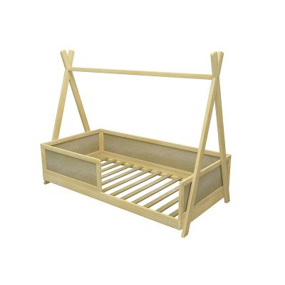 China Solid Wood Furniture Nashow LMKB-013 Weepee Wooden Kids Bed Toddler Bedroom Floor Bed Montessori Platform Bed for sale