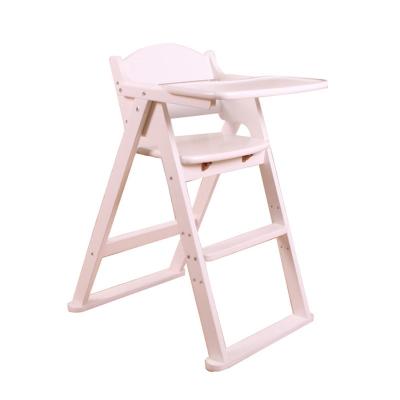 China Nashow LMHC-065 Natural Wood Baby Umpire Chair Foldable Highchair Solid Wood for Baby and Toddler Dining Highchair Weaning Feeding Chair for sale