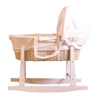 China Quantity Tops Nashow LMBM-003 Baby Hutch Baby Crib Multifunctional Wooden Baby Crib Modern Crib Furniture Bassinet and Stand for sale