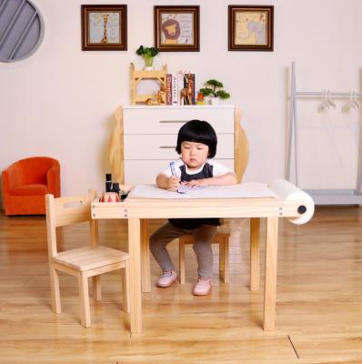 China Environmental Material Nashow LMMS-067 Norwood Art Chairs and Table Set Kids Play Wooden Activity Furniture Table and Chair Set Playroom Decor for sale