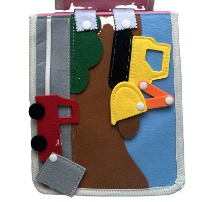 China DIY TOYS New Design Kids Education Toy Felt Busy Board & Cloth Book for Toddler Travel Activities Baby Dressing Learning Craft Kits for sale