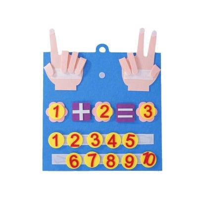 China Funny DIY Arts Montessori Kids Learning DIY Toy Early Educational Busy Board with Mathematics Teaching Aids Children's Felt Craft Kit for sale