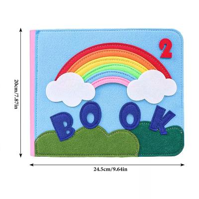 China DIY TOYS Wholesale Children's DIY Action Puzzle Busy Board Rainbow Morning Paperboard Nonwoven Fabric Early Learning Puzzle Felt Books for sale