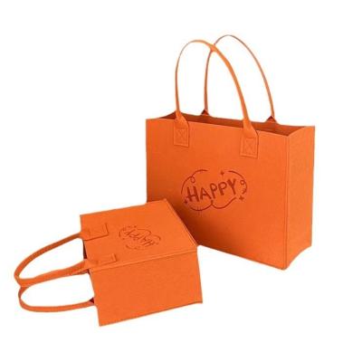 China Waterproof Handheld Simple Letter Felt Bag New Style Fashionable Lady's Bag Open Door Printing Single Shoulder Thickened LOGO Available for sale