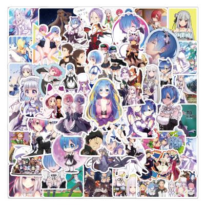 China Waterproof+Eco-friendly 50pcs Anime Waterproof Stickers Skateboard Motorcycle Guitar Luggage Laptop Bicycle Sticker Kids Toys for sale