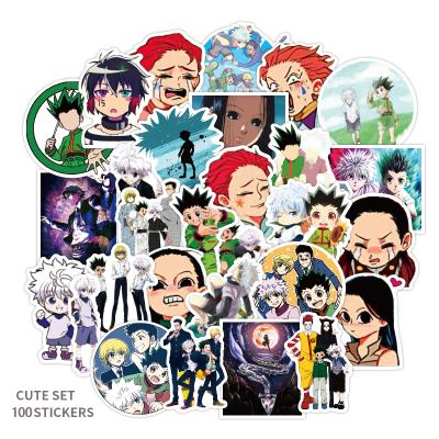 China 100pcs Reusable Waterproof+Eco-friendly Anime Cartoon Stickers PVC Luggage Laptop Phone Computer Stickers for sale