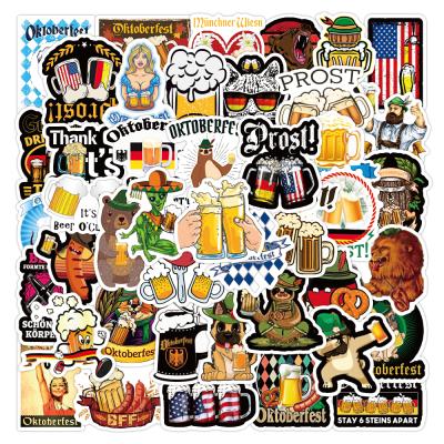 China Waterproof+Eco-friendly 50pcs Oktoberfest Waterproof Stickers Skateboard Motorcycle Guitar Luggage Laptop Bicycle Sticker For Kid for sale