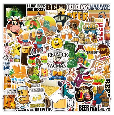 China Waterproof+Eco-friendly 50pcs Oktoberfest Waterproof Stickers Skateboard Motorcycle Guitar Luggage Laptop Bicycle Sticker For Kid for sale