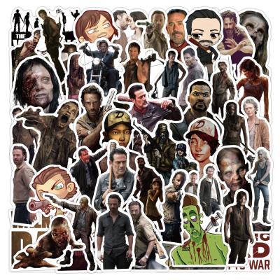 China Waterproof+Eco-friendly 50pcs Walking Dead Stickers Waterproof Skateboard Motorcycle Guitar Luggage Laptop Bicycle Decals Sticker Toys for sale