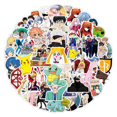 China Waterproof+Eco-friendly 50pcs/Pack Anime Waterproof Stickers Skateboard Motorcycle Guitar Luggage Laptop Bicycle Sticker Kids Toys for sale