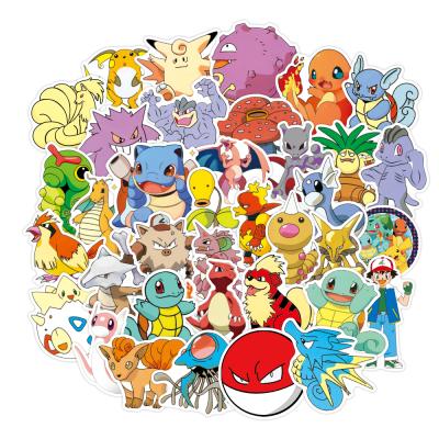 China 100pcs Reusable Waterproof+Eco-friendly Anime Cartoon Stickers PVC Luggage Laptop Phone Computer Stickers for sale