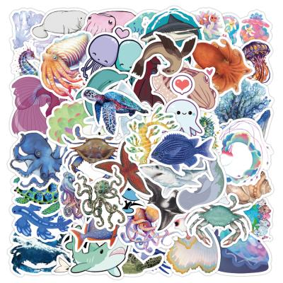 China Vinyl Stickers Printing Adhesive Waterproof PVC Label Company Logo Design Cartoon Stationery Stickers Waterproof+Eco-friendly 50pcs/bag Custom DieCut for sale