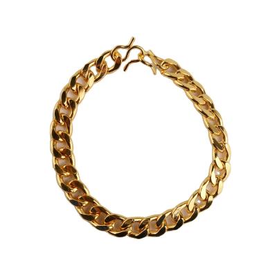 China Good Quality Popular Hiphop Luxury Popular Men's Iron Hip Hop Gold Plated Chain Link Bracelet for sale