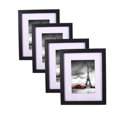 China Amazon Modern Hot Selling Custom Size Wall Hanging Table Top Mounted Black A4 MDF Picture Photo Frame for sale