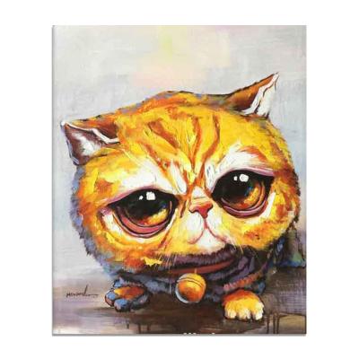 China Abstract Art Canvas Abstract Garfield Hand painted lovely Cat Cartoon Animal Oil Painting for sale