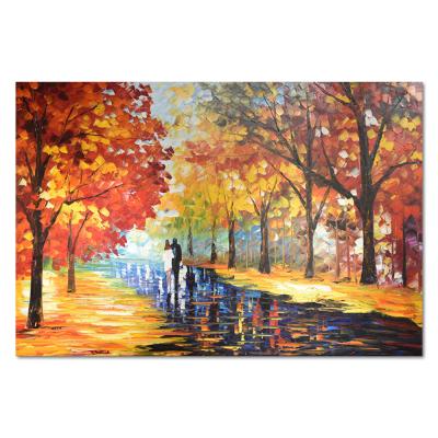 China Tree Modern Palette Knife Art Home Decor Shenzhen Painting for Living Room for sale