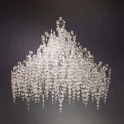 China Modern Hanging Light Luxury K9 Cristal LED Crystal Chandelie Modern Pendant Light Fixture for sale