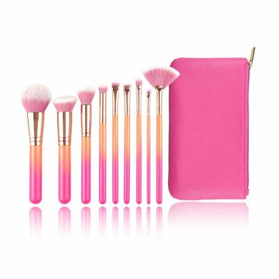 China Angular Blush Best Price 9pcs Custom Logo Makeup Brushes, Kabuki Makeup Brush Private Label for sale