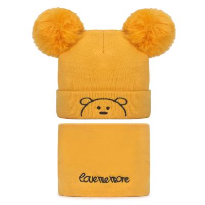 China Autumn Winter Baby Warm Hat cartoon sets wool ball knitted thickening hat for women men direct wholesale for sale