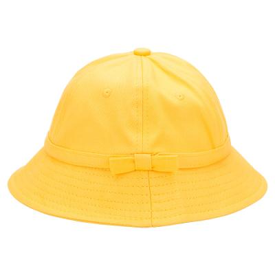 China Age-defying Little Yellow Hat Children's Hat Cotton Fisherman's Word LOGO Printed Elementary School Hat Custom Students Hat for sale