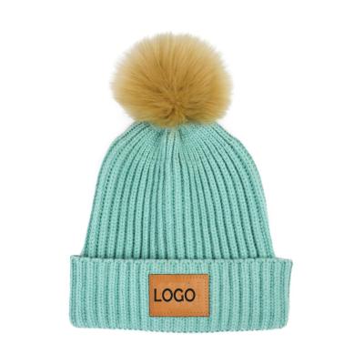 China 2021 Autumn Winter Warm Children Wool Ball Hat Plush Knitted Wool Ball Hat For Woman And Man Factory Direct Wholesale for sale