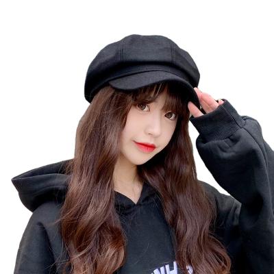 China COMMON beret women's autumn and winter day literary and leisure hat beret English woolen hat for women for sale