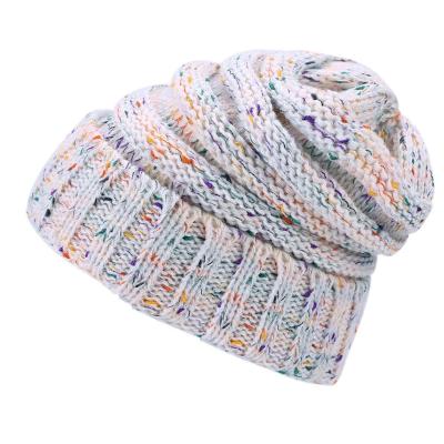 China The People's Men's and Women's Pile Knitted Wool Cap Hat Warm Knitted Wool Hat for Unisex for sale