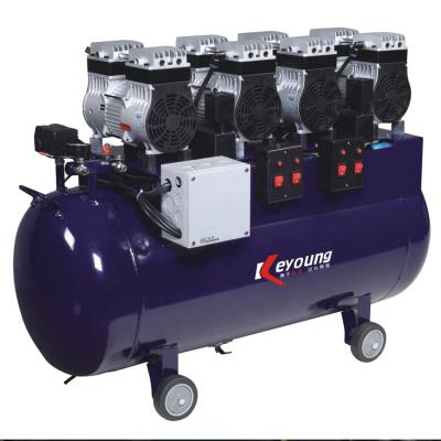 China Hotels Chair Air Compressor 100% Low Noise Dental Silent Single Air Compressor Oil Free Silent Air Compressor for sale