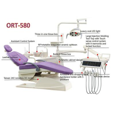 China 9memories loocked New Function Memories Locked Digital Dental Unit with 1 Set ORT-007 Automatic Stool Cuspidor Flow Filer and Control System for sale