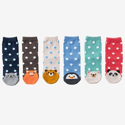 China Viable Hot Sale Women's Kitty Socks Polka Dot Pig Animal Cartoon Bangs Female Mid Tube All Match Cute Stocking For Girls for sale