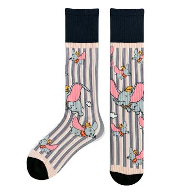 China Viable Rainbow Asshole Women Boots Wholesale Novelty Boots 3D Seamless Cartoon Printing Tube Socks Fashion Painted Abstract Stockings for sale