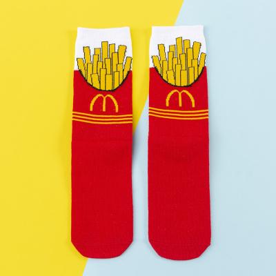 China Fashionable Women's Socks Avocado Egg French Fries Egg Medium Tube Funny Viable Color Socks Medias De Compresion Fun Children's Socks for sale