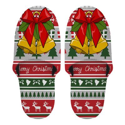 China Fashion Trend Christmas Snowflake Pattern Print Wholesale Men's Slippers Vodasure Winter Low Price Keep Warm Indoor Slipper for sale