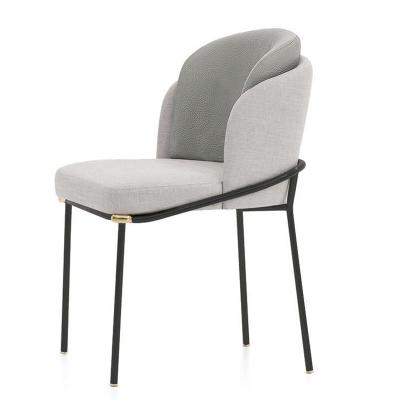 China (Other) Modern Design Adjustable Line Fabric Upholstered Restaurant Dining Chair With Metal Leg For Dining Room Furniture for sale