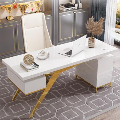 China Other Modern Office Furniture Study Table Writing Manager White House Modern Desk With Drawers Computer Desk Tables for sale