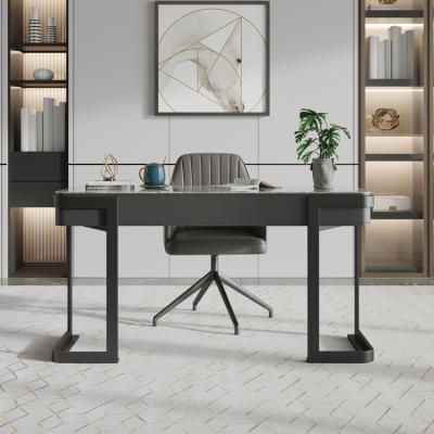 China Other stone computer desk executive home office executive ceo table set luxury simple modern agglomerate furniture for sale