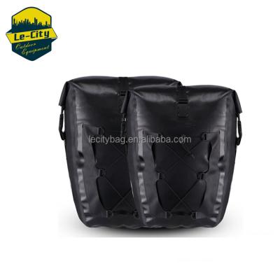 China Multifunction Waterproof Pannier Bag Bike Saddle Bag 500D PVC Motorcycle Dry Bag For Recycling Traveling for sale