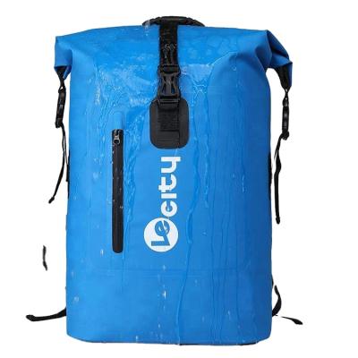 China Water Sport Backpack Outdoor Adventure Pack 500D PVC 30L 100% PVC 100% External Dry Backpack for sale