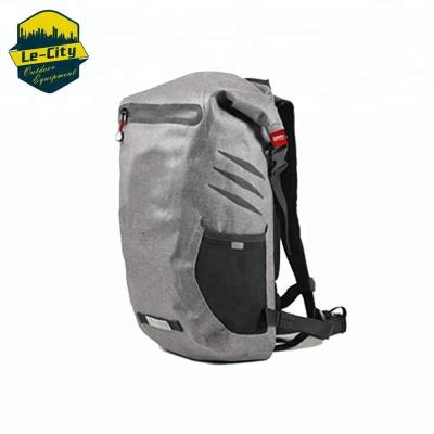 China 2018 Wholesale Waterproof Gray 25L Man Bag Waterproof Beach Backpack For Beaches Travel Hiking Boating Cycling for sale