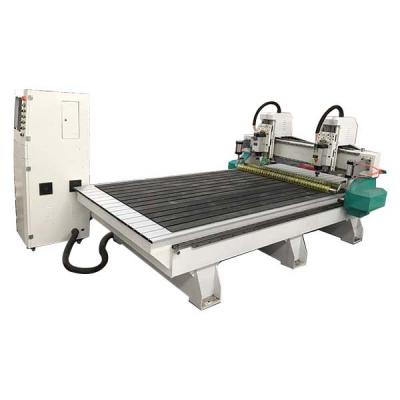 China Building Material Stores Two Heads 1325 Wood Engraving CNC Router Machine For Wood CNC Router for sale