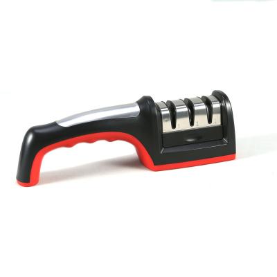 China Sustainable Three Stage Knife Sharpener Medium And Fine Sharpening Manual Knife Sharpener for sale