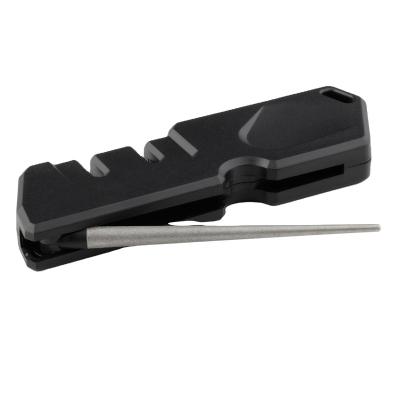 China Black Min Multifunction Knife Sharpener Carbide Diamond Easy Carry Outdoor Knife Super Sharpener Viable for sale