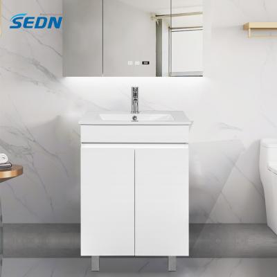 China Bevel-handle Finger Pull China Factory Custom White Color Small Size Floor Mounted Bathroom Corner Vanity Unit for sale