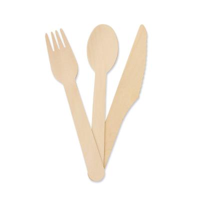 China Disposable Cutlery Set Restaurant Eco Friendly Disposable Cutlery Wooden Spoons for sale