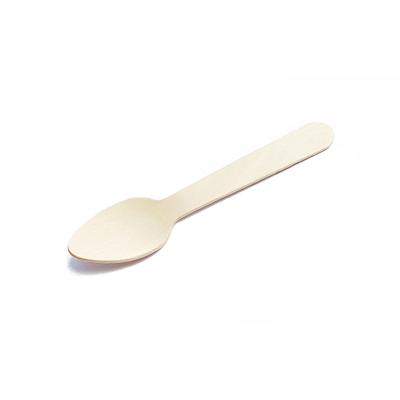 China 10000pcs/ctn Disposable Wooden Cutlery 110mm Wooden Tea Spoon 10000pcs/ctn for sale