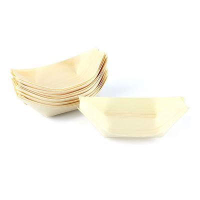 China Traditional Wooden Sushi Container Ship Disposable Sushi Trays Wholesale for sale